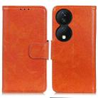 For Honor X7B / Huawei Enjoy 50 Plus Nappa Texture Flip Leather Phone Case(Orange) - 3