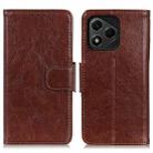 For Honor 400 Lite Nappa Texture Flip Leather Phone Case(Brown) - 1