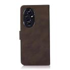 For Honor 200 KHAZNEH Matte Texture Leather Phone Case(Brown) - 3