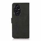 For Honor 200 Pro KHAZNEH Matte Texture Leather Phone Case(Black) - 3