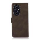 For Honor 200 Pro KHAZNEH Matte Texture Leather Phone Case(Brown) - 3