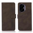 For Honor 400 KHAZNEH Matte Texture Leather Phone Case(Brown) - 1