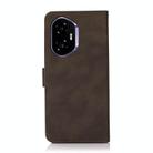 For Honor 400 KHAZNEH Matte Texture Leather Phone Case(Brown) - 3