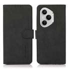 For Honor 400 Pro Global 160.8mm KHAZNEH Matte Texture Leather Phone Case(Black) - 1