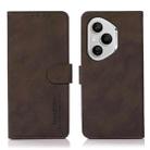 For Honor 400 Pro Global 160.8mm KHAZNEH Matte Texture Leather Phone Case(Brown) - 1
