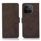 For Honor X6c 4G KHAZNEH Matte Texture Leather Phone Case(Brown) - 1