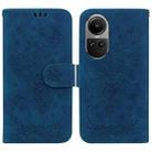 For OPPO Reno10 5G Global/Reno10 Pro Global Butterfly Rose Embossed Leather Phone Case(Blue) - 1