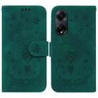 For OPPO A98 5G / F23 5G India Butterfly Rose Embossed Leather Phone Case(Green) - 1