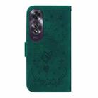 For OPPO A60 4G Butterfly Rose Embossed Leather Phone Case(Green) - 3