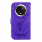 For OPPO A3 Pro 5G Butterfly Rose Embossed Leather Phone Case(Purple) - 3