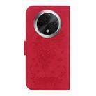 For OPPO A3 Pro 5G Butterfly Rose Embossed Leather Phone Case(Red) - 3