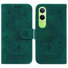 For OPPO K12x Butterfly Rose Embossed Leather Phone Case(Green) - 1