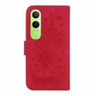 For OPPO K12x Butterfly Rose Embossed Leather Phone Case(Red) - 3