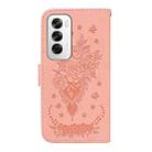 For OPPO Reno12 5G Global Butterfly Rose Embossed Leather Phone Case(Pink) - 3