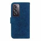 For OPPO Reno12 Pro 5G Global Butterfly Rose Embossed Leather Phone Case(Blue) - 3