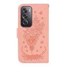 For OPPO Reno12 Pro 5G Global Butterfly Rose Embossed Leather Phone Case(Pink) - 3