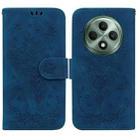 For OPPO Reno12 F 5G Butterfly Rose Embossed Leather Phone Case(Blue) - 1