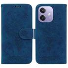 For OPPO A5x 5G / A3 4G / 5G / A3x 4G / 5G Butterfly Rose Embossed Leather Phone Case(Blue) - 1