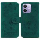 For OPPO A5x 5G / A3 4G / 5G / A3x 4G / 5G Butterfly Rose Embossed Leather Phone Case(Green) - 1