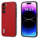 For Samsung Galaxy S23+ 5G ABEEL Retro Litchi Texture PU Phone Case(Red) - 1