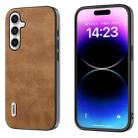 For Samsung Galaxy S23 FE 5G ABEEL Retro Litchi Texture PU Phone Case(Brown) - 1