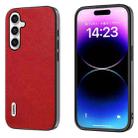 For Samsung Galaxy S23 FE 5G ABEEL Retro Litchi Texture PU Phone Case(Red) - 1