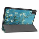 For Huawei Honor V6 / MatePad 10.4 inch Universal Painted Pattern Horizontal Flip Tablet PC Leather Case with Tri-fold Bracket & Sleep / Wake-up(Apricot Blossom) - 9