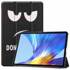 For Huawei Honor V6 / MatePad 10.4 inch Universal Painted Pattern Horizontal Flip Tablet PC Leather Case with Tri-fold Bracket & Sleep / Wake-up(Big Eye ME) - 1
