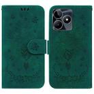 For Realme C53 / Narzo N53 Butterfly Rose Embossed Leather Phone Case(Green) - 1