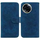 For Realme 11 5G Global Butterfly Rose Embossed Leather Phone Case(Blue) - 1