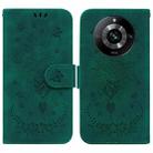 For Realme 11 Pro / 11 Pro+ / Narzo 60 Pro Butterfly Rose Embossed Leather Phone Case(Green) - 1