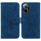 For Realme C67 4G Global Butterfly Rose Embossed Leather Phone Case(Blue) - 1