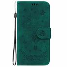 For Realme 12 5G Butterfly Rose Embossed Leather Phone Case(Green) - 3