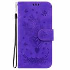 For Realme 12 5G Butterfly Rose Embossed Leather Phone Case(Purple) - 3