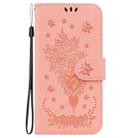 For Realme 12 5G Butterfly Rose Embossed Leather Phone Case(Pink) - 3