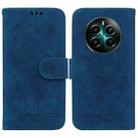 For Realme 12+ Butterfly Rose Embossed Leather Phone Case(Blue) - 1