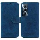 For Realme C65 4G Butterfly Rose Embossed Leather Phone Case(Blue) - 1