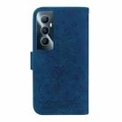 For Realme C65 4G Butterfly Rose Embossed Leather Phone Case(Blue) - 3