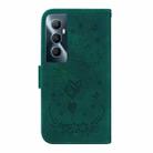 For Realme C65 4G Butterfly Rose Embossed Leather Phone Case(Green) - 3