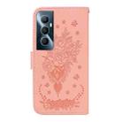 For Realme C65 4G Butterfly Rose Embossed Leather Phone Case(Pink) - 3