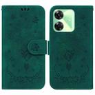For Realme C61 / C63 / Note 60 Butterfly Rose Embossed Leather Phone Case(Green) - 1