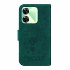 For Realme C61 / C63 / Note 60 Butterfly Rose Embossed Leather Phone Case(Green) - 3