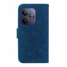 For Realme GT 6 / GT 6T / GT Neo6 Butterfly Rose Embossed Leather Phone Case(Blue) - 3