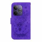 For Realme GT 6 / GT 6T / GT Neo6 Butterfly Rose Embossed Leather Phone Case(Purple) - 3