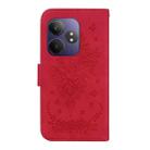 For Realme GT 6 / GT 6T / GT Neo6 Butterfly Rose Embossed Leather Phone Case(Red) - 3