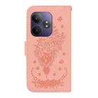 For Realme GT 6 / GT 6T / GT Neo6 Butterfly Rose Embossed Leather Phone Case(Pink) - 3