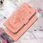 For Realme 13+ Global Butterfly Rose Embossed Leather Phone Case(Pink) - 2