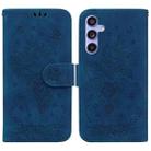 For Samsung Galaxy S23 FE 5G Butterfly Rose Embossed Leather Phone Case(Blue) - 1