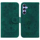 For Samsung Galaxy S23 FE 5G Butterfly Rose Embossed Leather Phone Case(Green) - 1