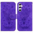 For Samsung Galaxy S24+ 5G Butterfly Rose Embossed Leather Phone Case(Purple) - 1